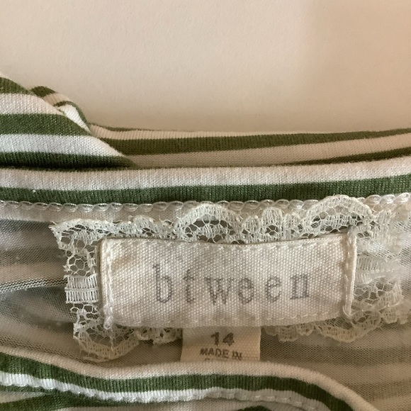 Btween & Cat & Jack Size 14 Girls Striped Top and White Top. Preloved - Picture 4 of 11